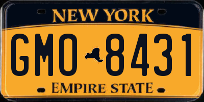 NY license plate GMO8431