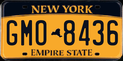 NY license plate GMO8436