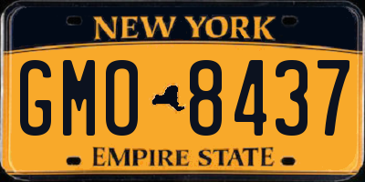 NY license plate GMO8437