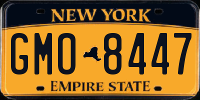 NY license plate GMO8447