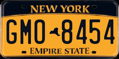 NY license plate GMO8454