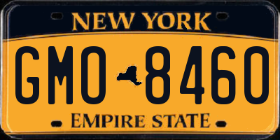 NY license plate GMO8460