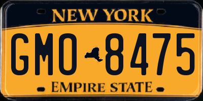 NY license plate GMO8475