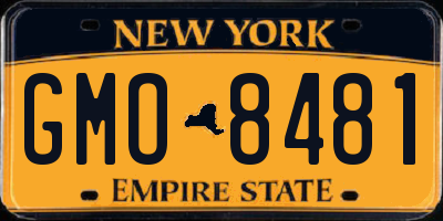 NY license plate GMO8481