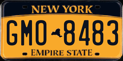 NY license plate GMO8483