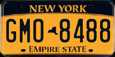 NY license plate GMO8488