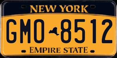 NY license plate GMO8512