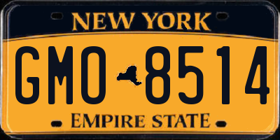NY license plate GMO8514