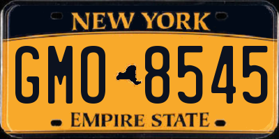 NY license plate GMO8545
