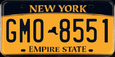 NY license plate GMO8551