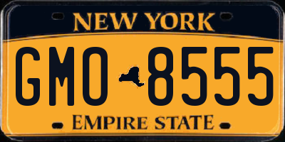 NY license plate GMO8555