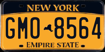 NY license plate GMO8564