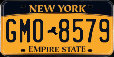 NY license plate GMO8579