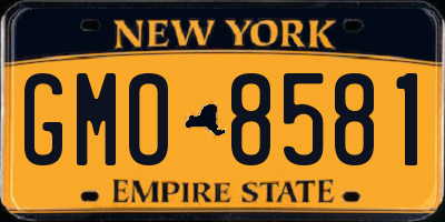 NY license plate GMO8581