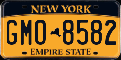 NY license plate GMO8582