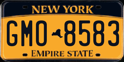 NY license plate GMO8583