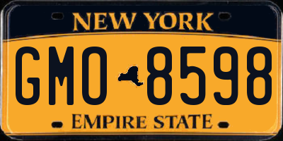 NY license plate GMO8598