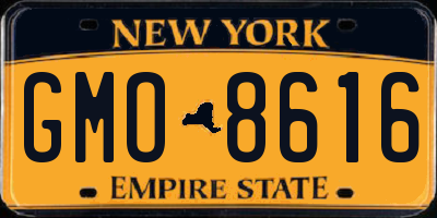 NY license plate GMO8616