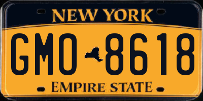 NY license plate GMO8618