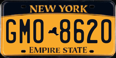 NY license plate GMO8620