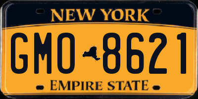 NY license plate GMO8621