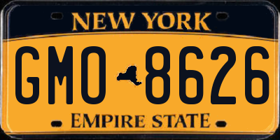 NY license plate GMO8626