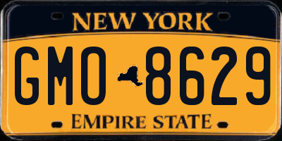 NY license plate GMO8629