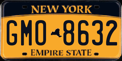 NY license plate GMO8632
