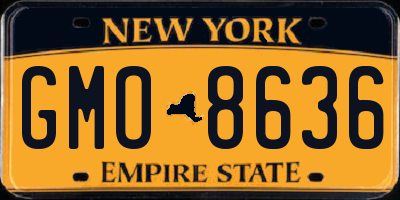 NY license plate GMO8636