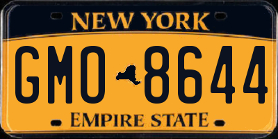 NY license plate GMO8644