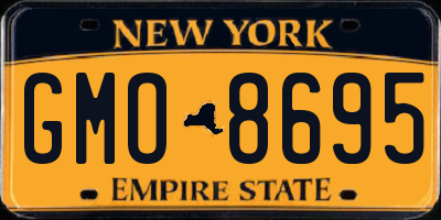 NY license plate GMO8695
