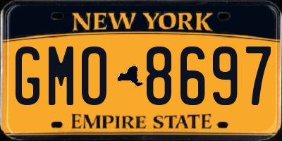 NY license plate GMO8697