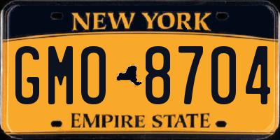 NY license plate GMO8704