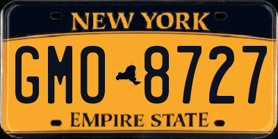 NY license plate GMO8727