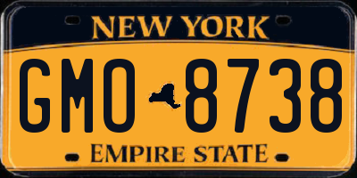 NY license plate GMO8738