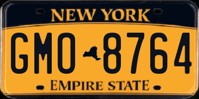 NY license plate GMO8764