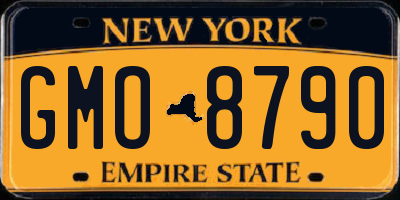NY license plate GMO8790