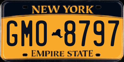 NY license plate GMO8797