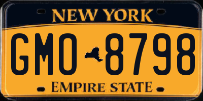 NY license plate GMO8798