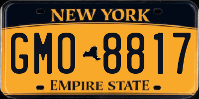NY license plate GMO8817