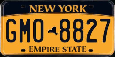 NY license plate GMO8827