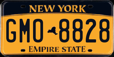 NY license plate GMO8828