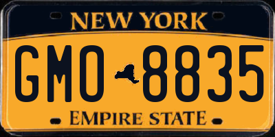 NY license plate GMO8835