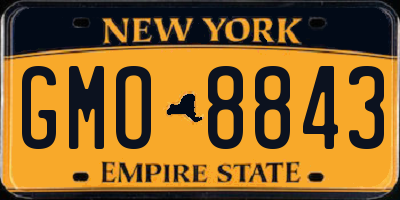 NY license plate GMO8843