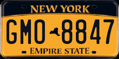 NY license plate GMO8847