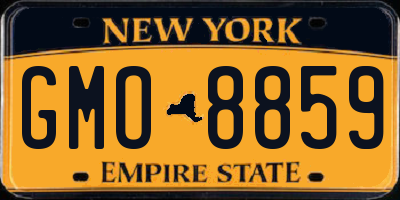 NY license plate GMO8859