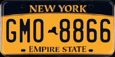 NY license plate GMO8866
