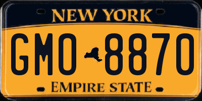 NY license plate GMO8870