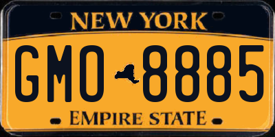 NY license plate GMO8885