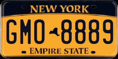 NY license plate GMO8889